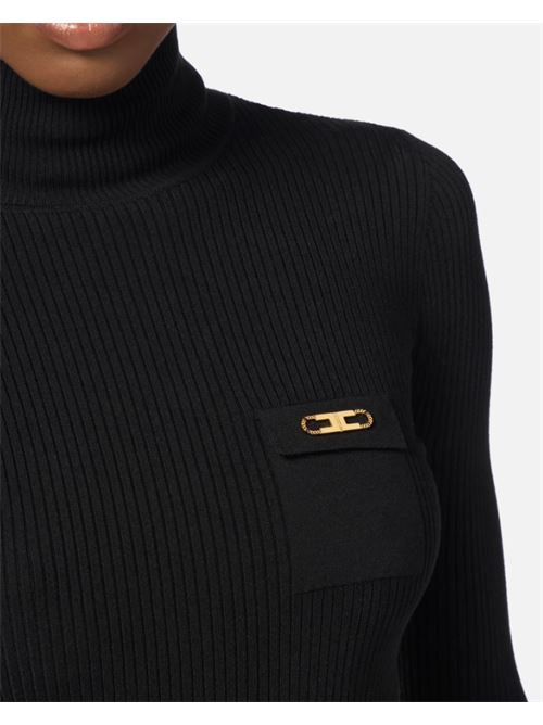 MAGLIA DOLCEVITA CON TASCHINO ELISABETTA FRANCHI | MK11B56E2110 Nero